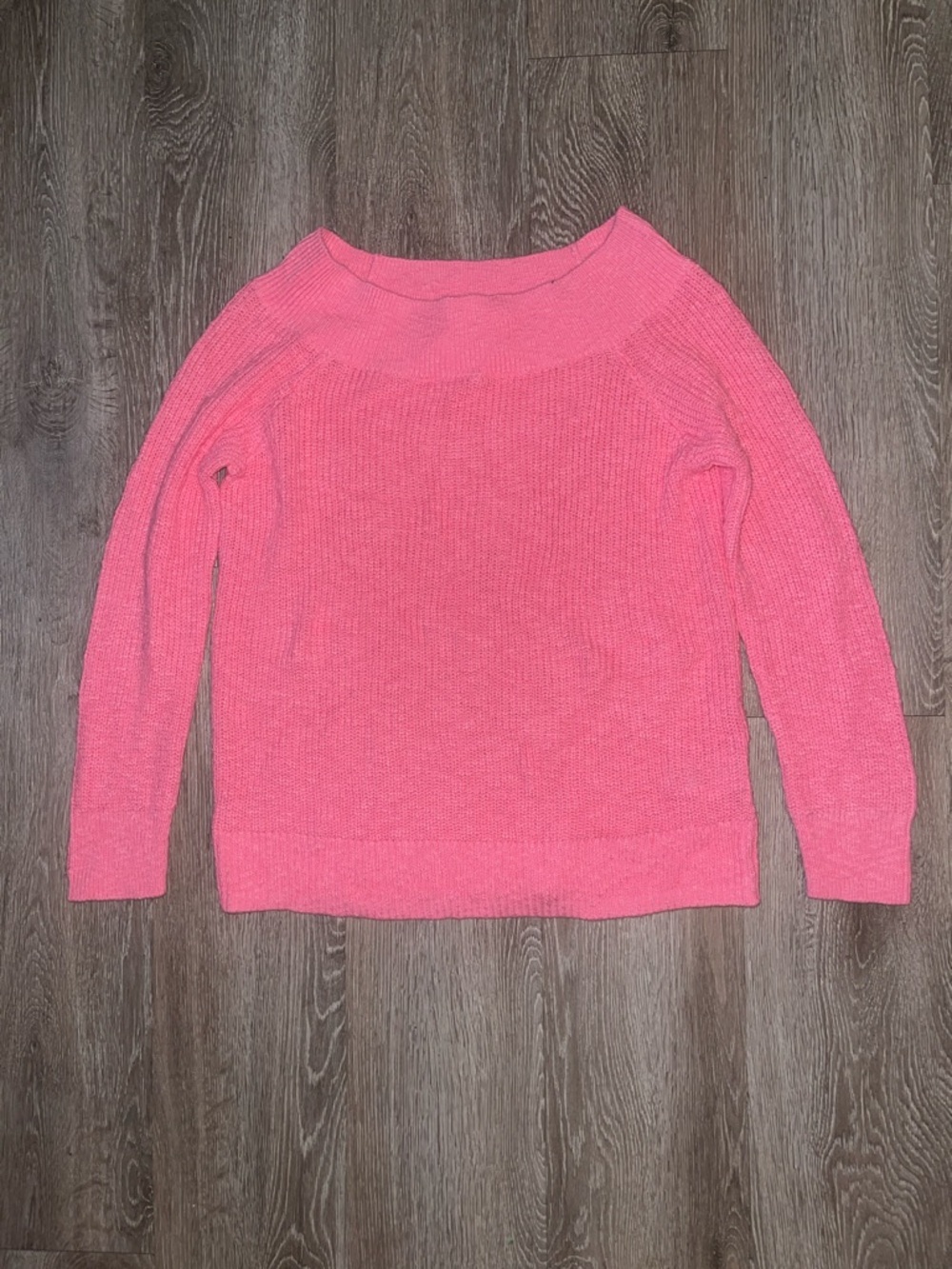 New GAP boat neck Pink Knit Sweater 100% cotton size large summer spring